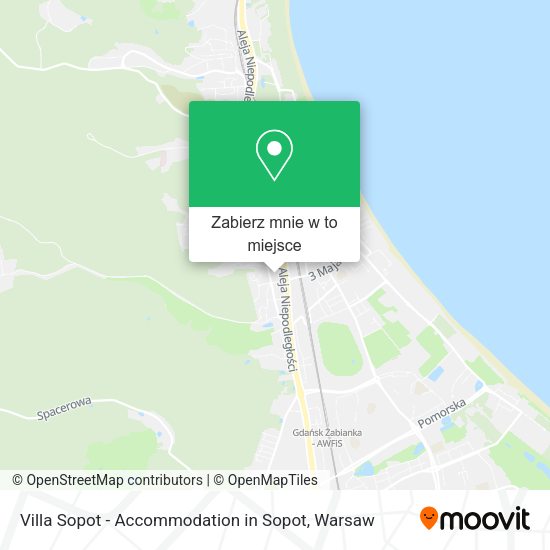 Mapa Villa Sopot - Accommodation in Sopot