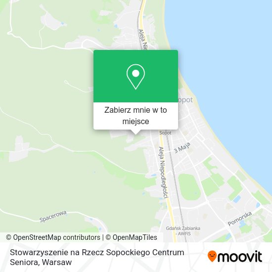 Mapa Stowarzyszenie na Rzecz Sopockiego Centrum Seniora