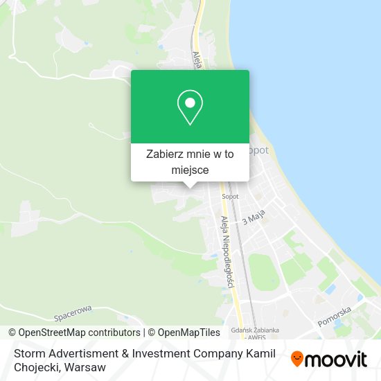 Mapa Storm Advertisment & Investment Company Kamil Chojecki