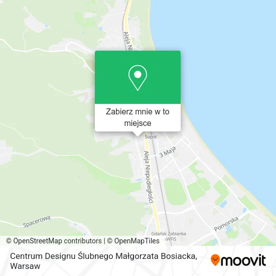 Mapa Centrum Designu Ślubnego Małgorzata Bosiacka