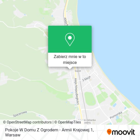 Mapa Pokoje W Domu Z Ogrodem - Armii Krajowej 1