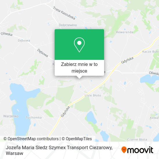 Mapa Jozefa Maria Sledz Szymex Transport Ciezarowy