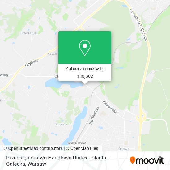 Mapa Przedsiębiorstwo Handlowe Unitex Jolanta T Gałecka