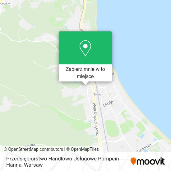 Mapa Przedsiębiorstwo Handlowo Usługowe Pompein Hanna