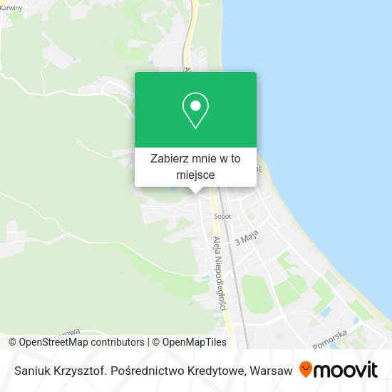 Mapa Saniuk Krzysztof. Pośrednictwo Kredytowe