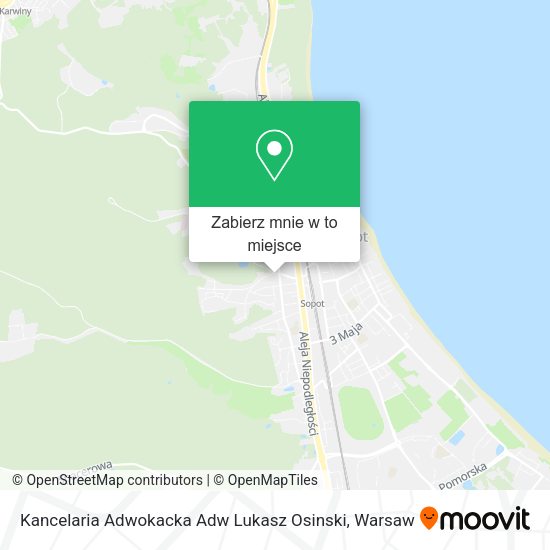 Mapa Kancelaria Adwokacka Adw Lukasz Osinski