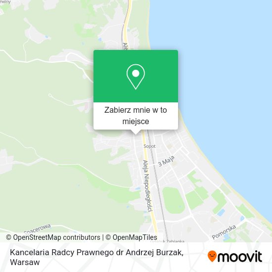 Mapa Kancelaria Radcy Prawnego dr Andrzej Burzak