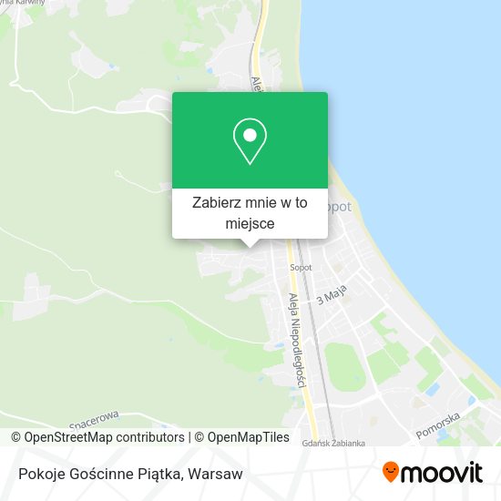 Mapa Pokoje Gościnne Piątka