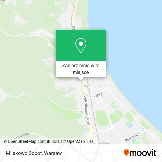 Mapa Milakowo Sopot