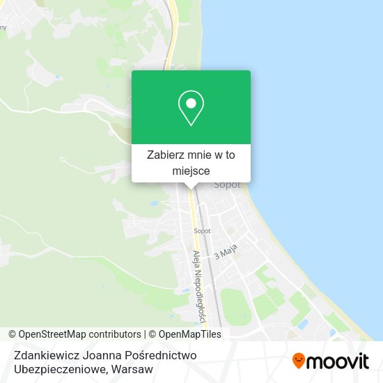 Mapa Zdankiewicz Joanna Pośrednictwo Ubezpieczeniowe