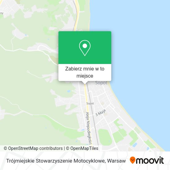 Mapa Trójmiejskie Stowarzyszenie Motocyklowe