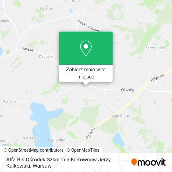 Mapa Alfa Bis Ośrodek Szkolenia Kierowców Jerzy Kalkowski