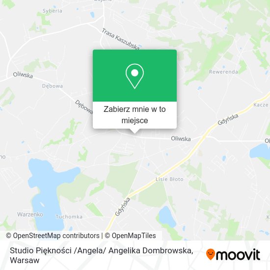 Mapa Studio Piękności /Angela/ Angelika Dombrowska