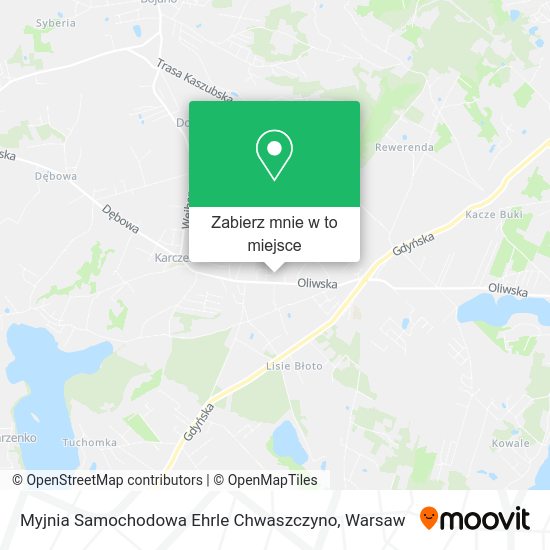 Mapa Myjnia Samochodowa Ehrle Chwaszczyno