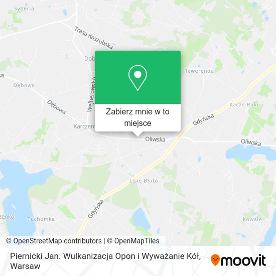 Mapa Piernicki Jan. Wulkanizacja Opon i Wyważanie Kół