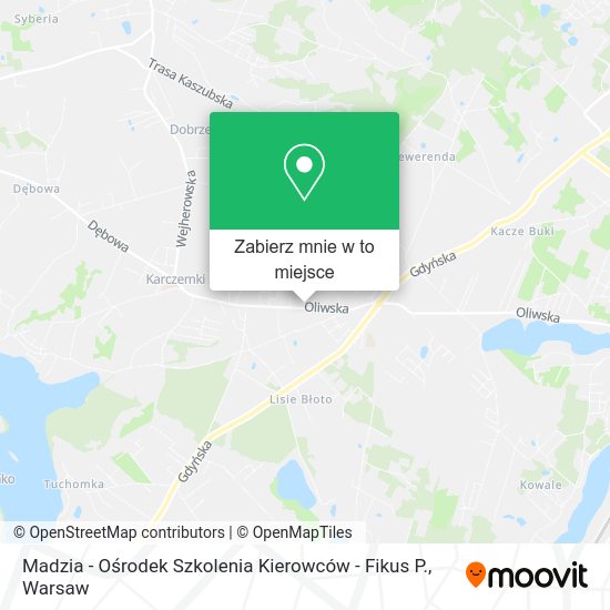 Mapa Madzia - Ośrodek Szkolenia Kierowców - Fikus P.