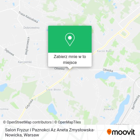 Mapa Salon Fryzur i Paznokci Az Aneta Zmysłowska-Nowicka