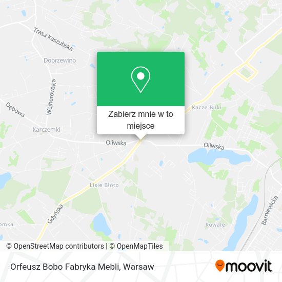 Mapa Orfeusz Bobo Fabryka Mebli