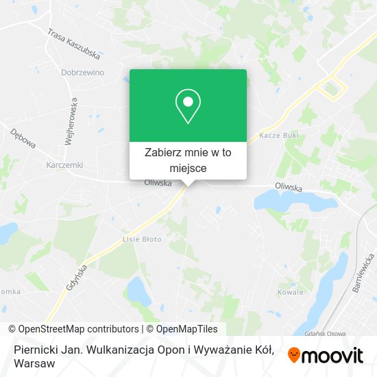 Mapa Piernicki Jan. Wulkanizacja Opon i Wyważanie Kół