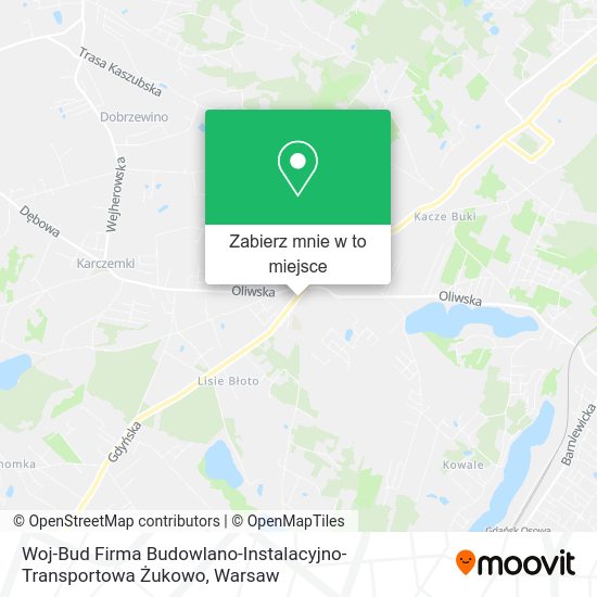 Mapa Woj-Bud Firma Budowlano-Instalacyjno-Transportowa Żukowo