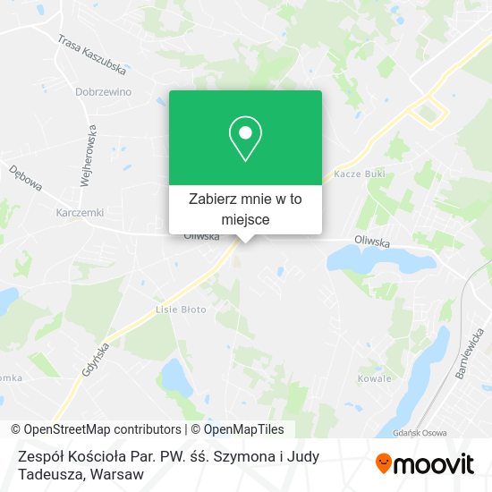 Mapa Zespół Kościoła Par. PW. śś. Szymona i Judy Tadeusza