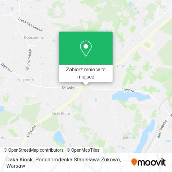 Mapa Daka Kiosk. Podchorodecka Stanisława Żukowo