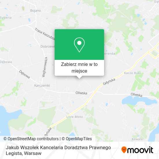 Mapa Jakub Wszołek Kancelaria Doradztwa Prawnego Legista