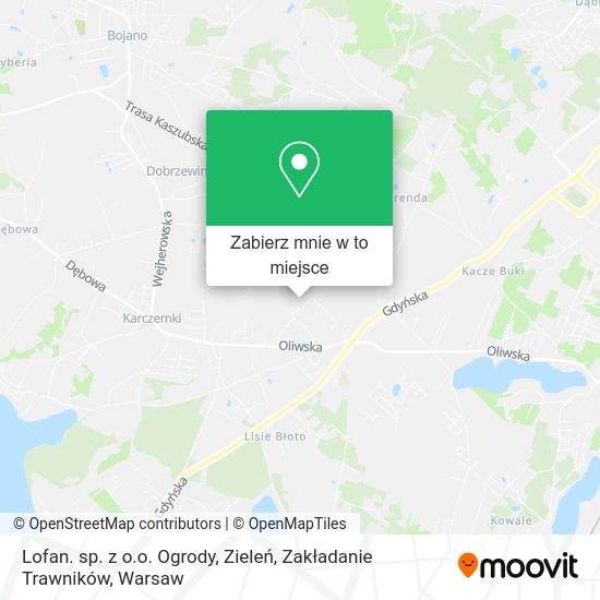 Mapa Lofan. sp. z o.o. Ogrody, Zieleń, Zakładanie Trawników