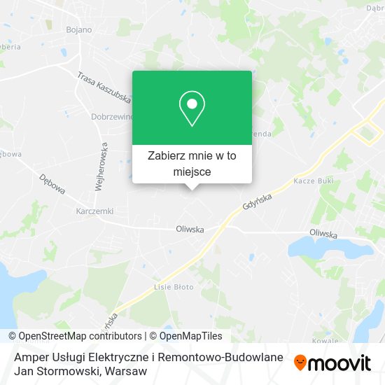 Mapa Amper Usługi Elektryczne i Remontowo-Budowlane Jan Stormowski