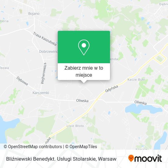 Mapa Bliźniewski Benedykt. Usługi Stolarskie