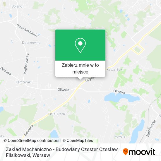 Mapa Zakład Mechaniczno - Budowlany Czester Czesław Flisikowski