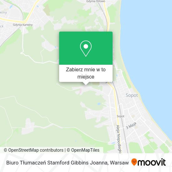 Mapa Biuro Tłumaczeń Stamford Gibbins Joanna