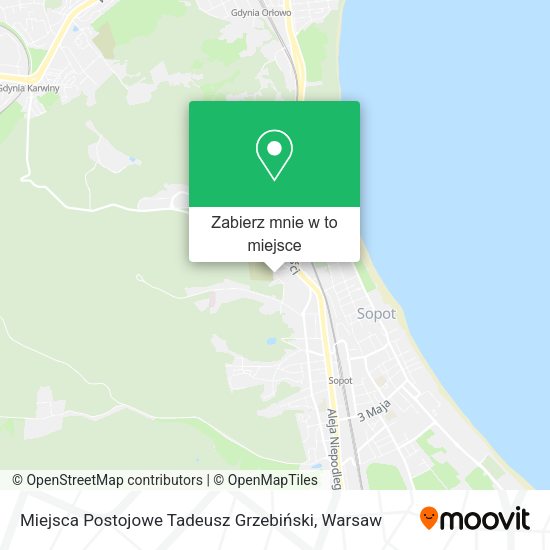 Mapa Miejsca Postojowe Tadeusz Grzebiński