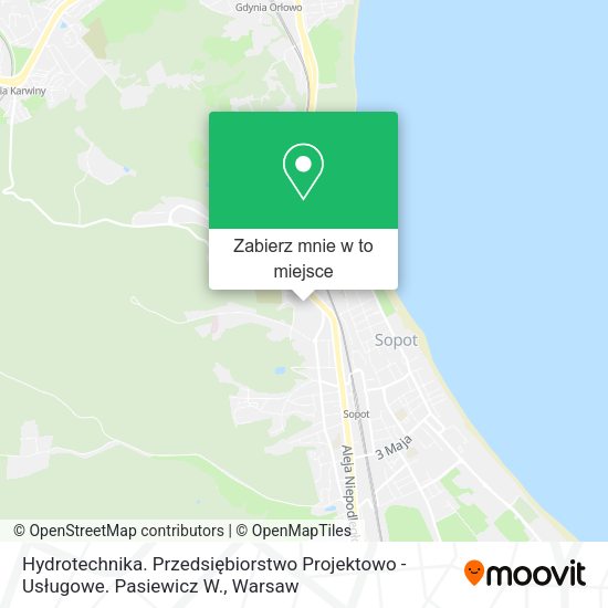 Mapa Hydrotechnika. Przedsiębiorstwo Projektowo - Usługowe. Pasiewicz W.