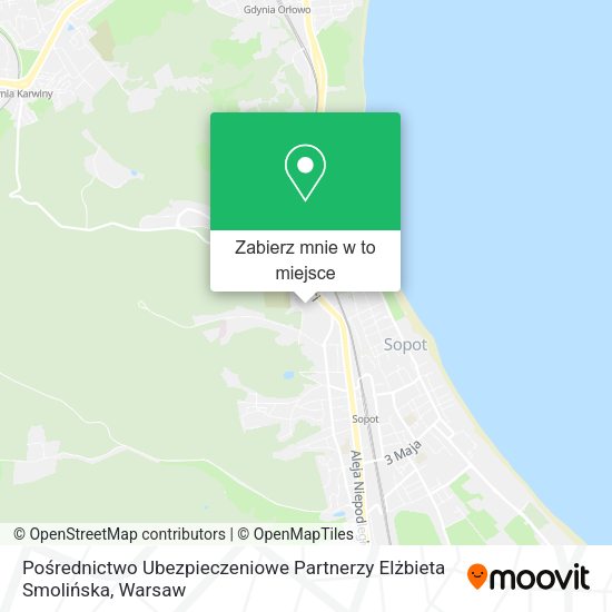 Mapa Pośrednictwo Ubezpieczeniowe Partnerzy Elżbieta Smolińska