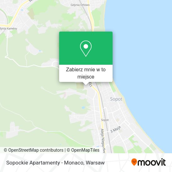 Mapa Sopockie Apartamenty - Monaco