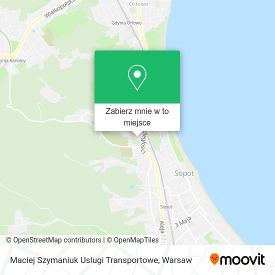 Mapa Maciej Szymaniuk Uslugi Transportowe