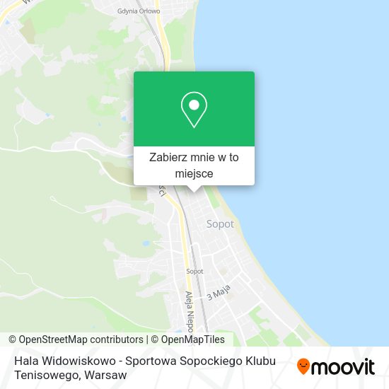 Mapa Hala Widowiskowo - Sportowa Sopockiego Klubu Tenisowego