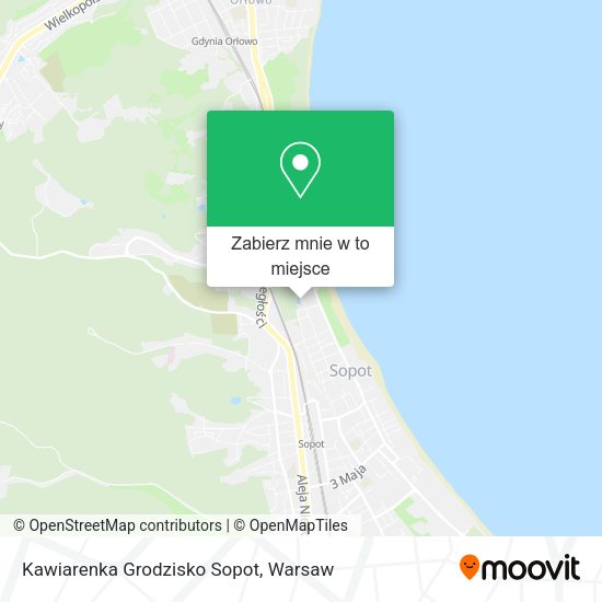 Mapa Kawiarenka Grodzisko Sopot