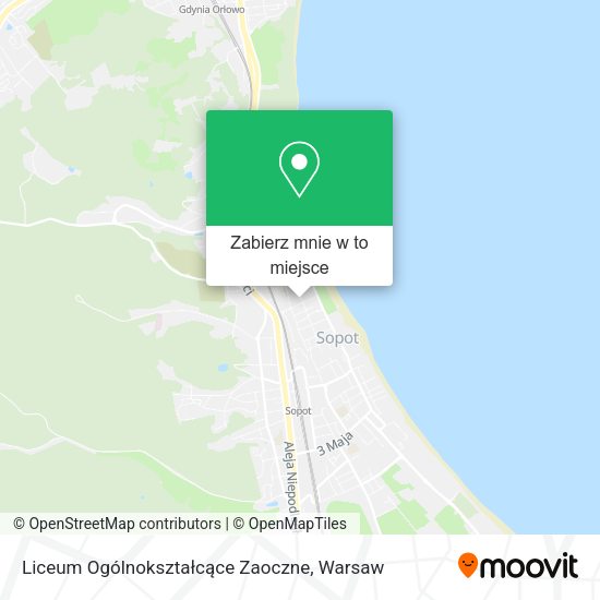 Mapa Liceum Ogólnokształcące Zaoczne