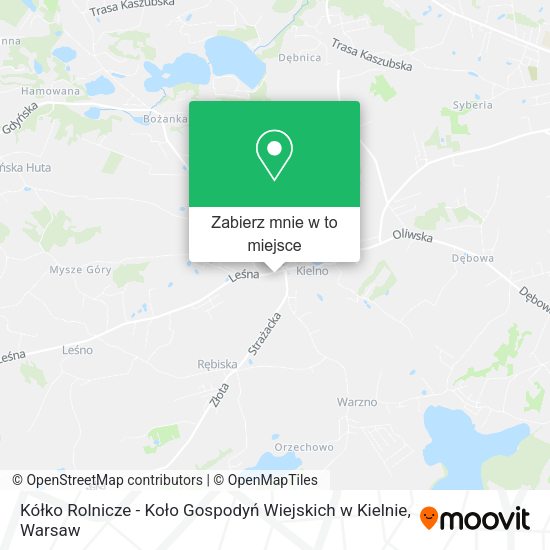 Mapa Kółko Rolnicze - Koło Gospodyń Wiejskich w Kielnie