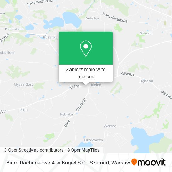 Mapa Biuro Rachunkowe A w Bogiel S C - Szemud