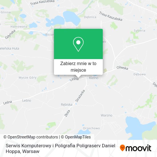 Mapa Serwis Komputerowy i Poligrafia Poligraserv Daniel Hoppa