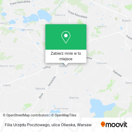 Mapa Filia Urzędu Pocztowego, ulica Oliwska