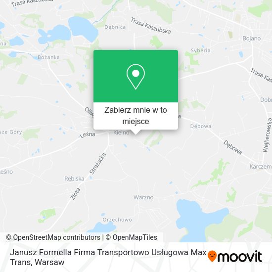 Mapa Janusz Formella Firma Transportowo Usługowa Max Trans