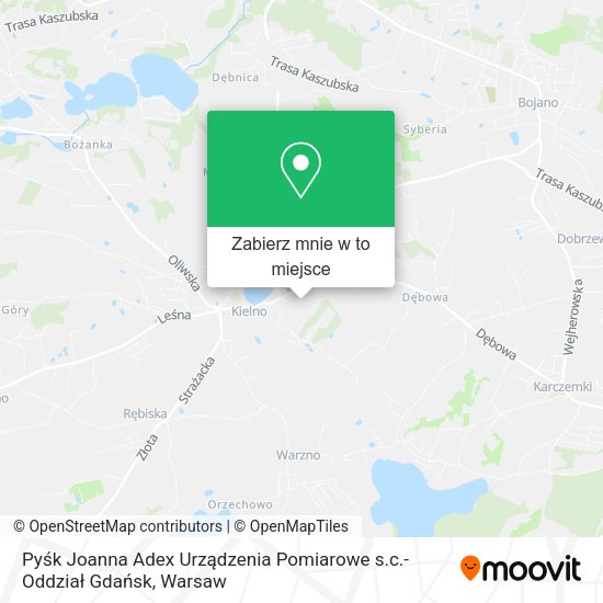 Mapa Pyśk Joanna Adex Urządzenia Pomiarowe s.c.- Oddział Gdańsk