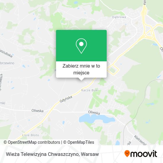 Mapa Wieża Telewizyjna Chwaszczyno