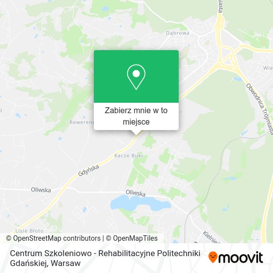 Mapa Centrum Szkoleniowo - Rehabilitacyjne Politechniki Gdańskiej