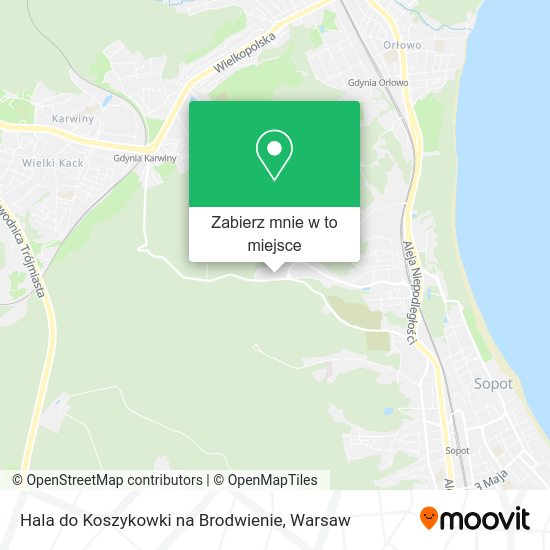 Mapa Hala do Koszykowki na Brodwienie