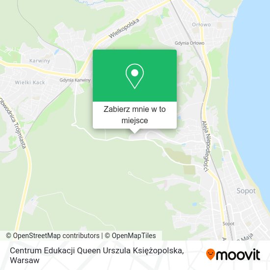 Mapa Centrum Edukacji Queen Urszula Księżopolska